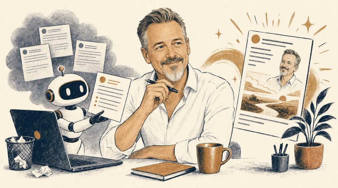 AI op LinkedIn: hoe je jouw verhaal vertelt zonder te klinken als een robot