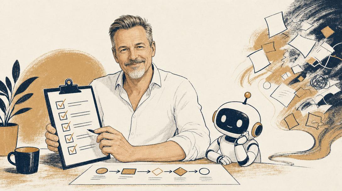 Illustratie bij het artikel: Waarom je AI eerst een checklist moet geven, geen vrije hand