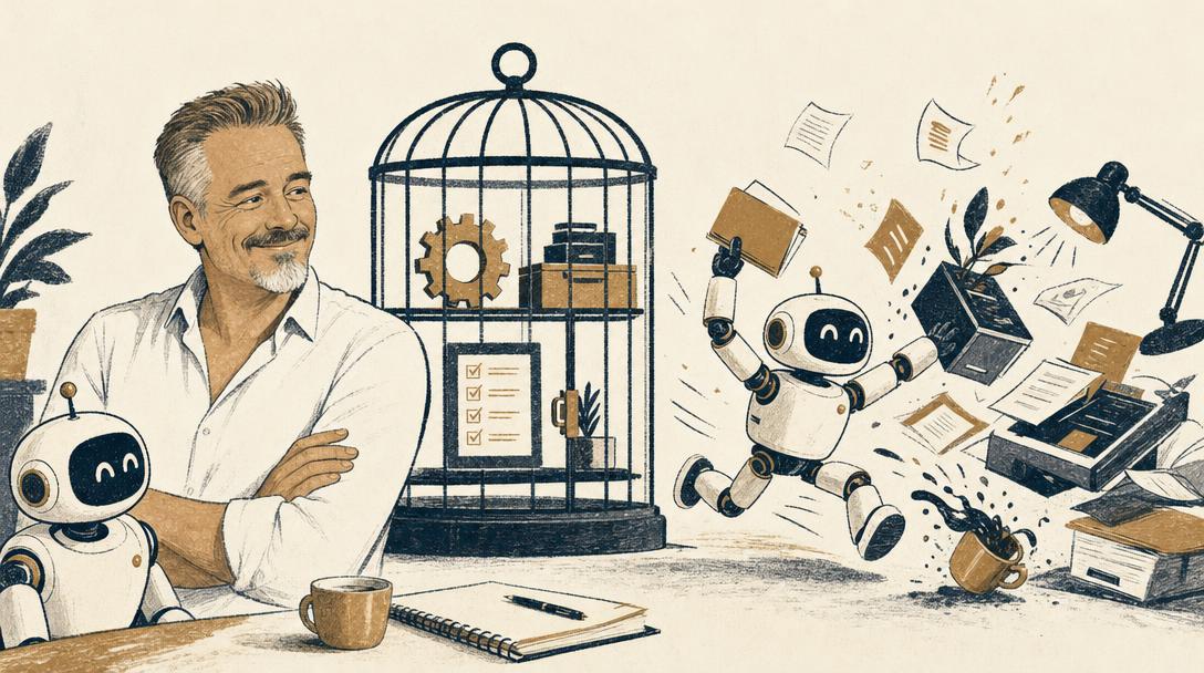 Illustratie bij het artikel: Waarom je AI niet zomaar vrij spel moet geven in je bedrijf